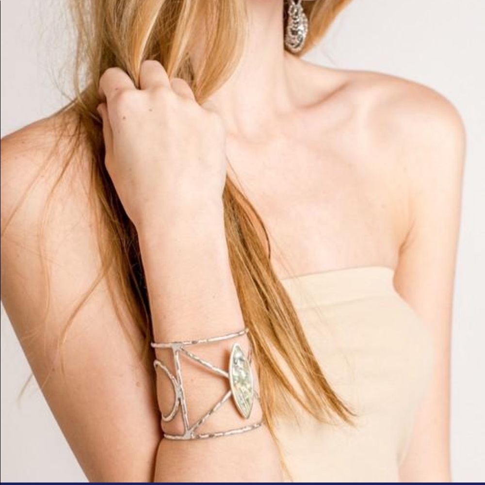 Stacked Gemstone Cuff - Picture 2 of 2